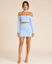 Mini abito da donna blu chiaro
