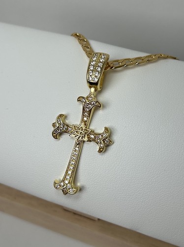 Collana con croce - oro, 18