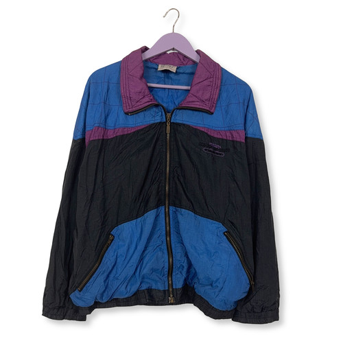 Giacca vento vintage blu - vintage,