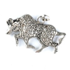 Vintage Charm Ciondolo Pendente in argento: Animali TORO - Animals BULL