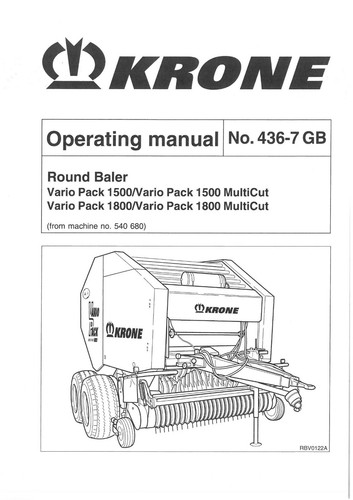 Krone round bale vario - round,