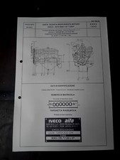 MOTORE AIFO IVECO 8065 I 6 CILINDRI 1992 SCHEDA Originale Omologazione