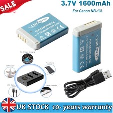 2x NB-13L batteria 1600 mAh +