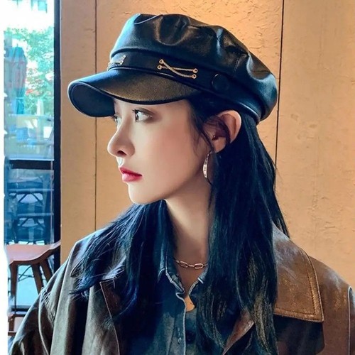 Berretto donna pelle pu - da,