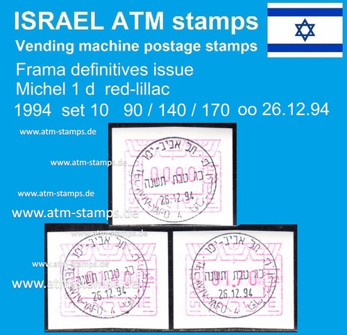 Francobolli bancomat israele - francobolli,