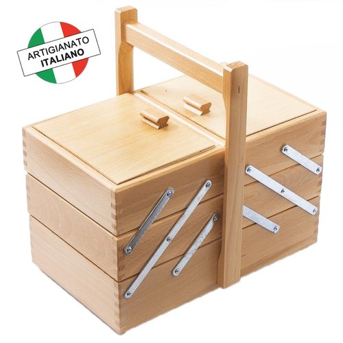 Cestino cucito legno - legno, chiaro