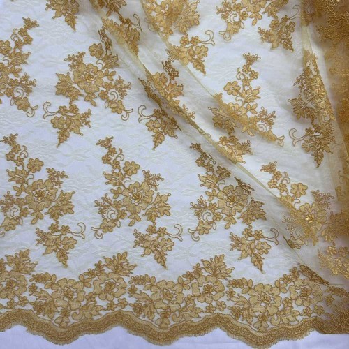 Tessuto tulle ricamato giada - tulle,