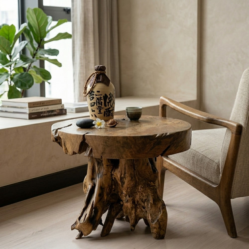 Tavolino teak radica - , massello