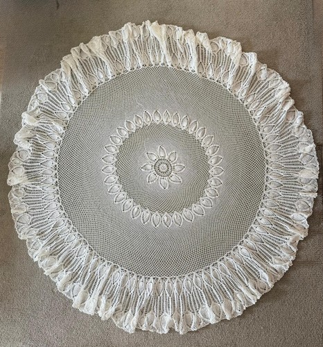Tovaglia tonda fatta mano - tovaglia, a