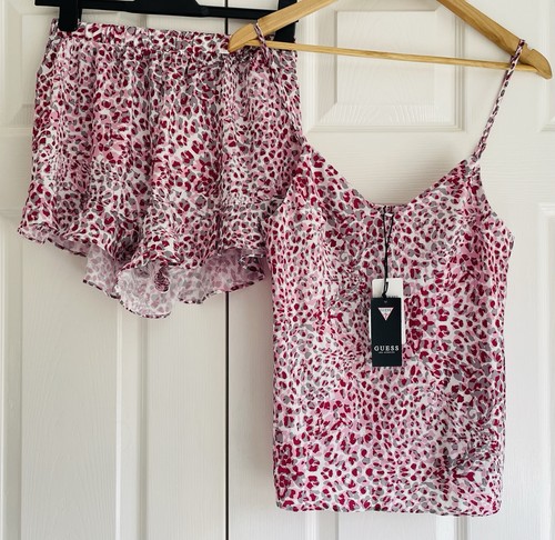 Set pigiama guess rosa stampa - pigiama,