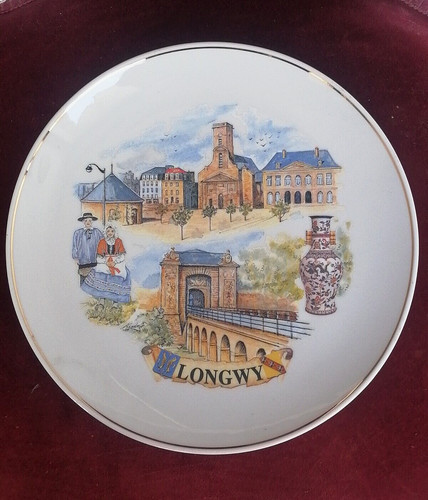 Piatto souvenir vintage longwy - piatto,