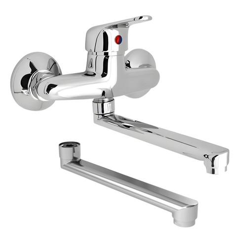 Miscelatore muro ottone - a, in
