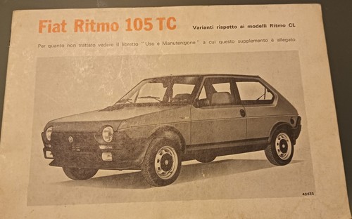 Fiat ritmo 105 libretto - fiat,