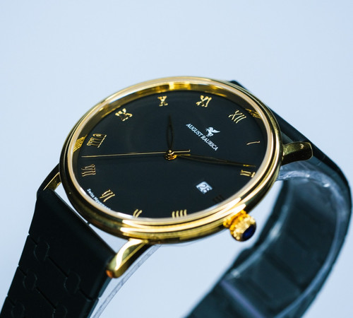 Orologio uomo nero - orologio, oro