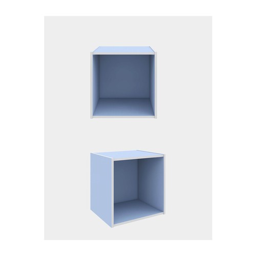 Cubo 35x29x35 azzurro - 35x29x35, cm