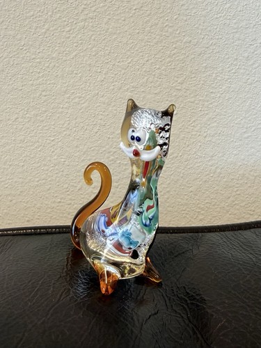 Statuina gatto vetro - statuina, di