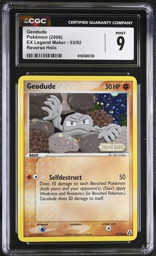 Cgc mint geodude 92 ex - cgc,