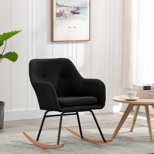 Sedia dondolo nera in - sedia,