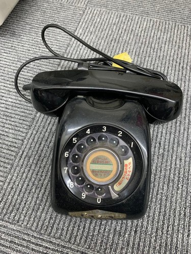 Vintage antico telefono nero - antico,