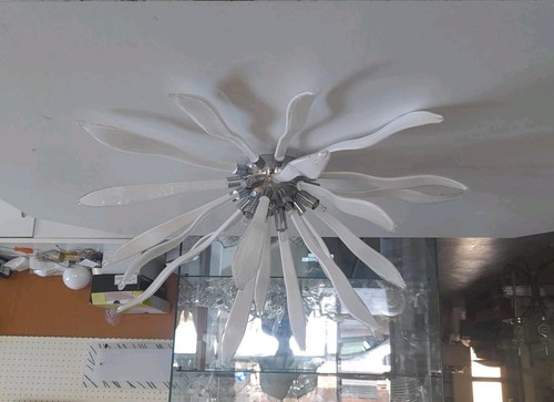Plafoniera vetro bianco - in,