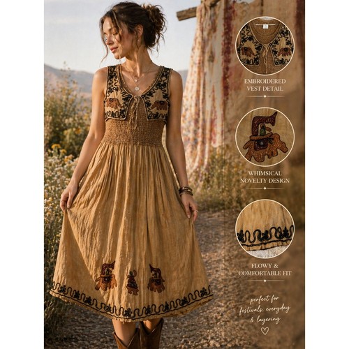 Abito midi vintage boho