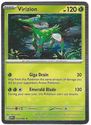 Virizion rare white flare - virizion,