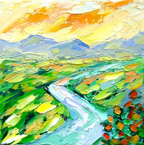 Paesaggio riva montagna - paesaggio,