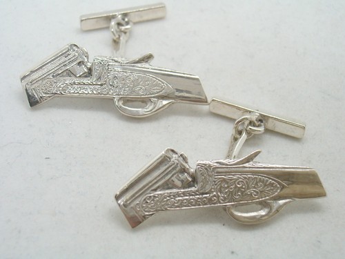 Gemelli con fucile argento - fucile,