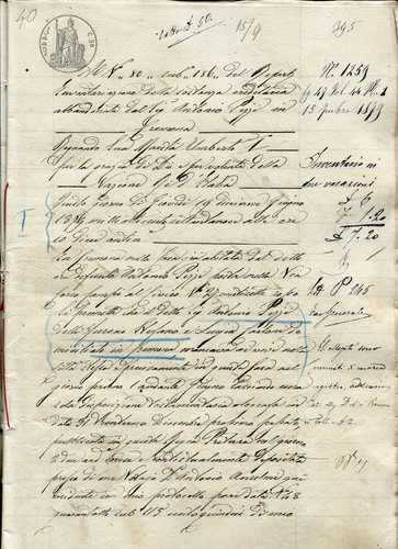 1879 antico atto - antico, notarile