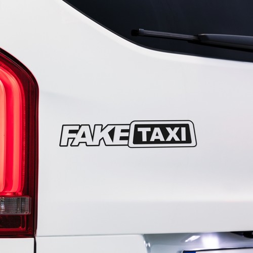 Fake taxi vinyl decal bold - fake,