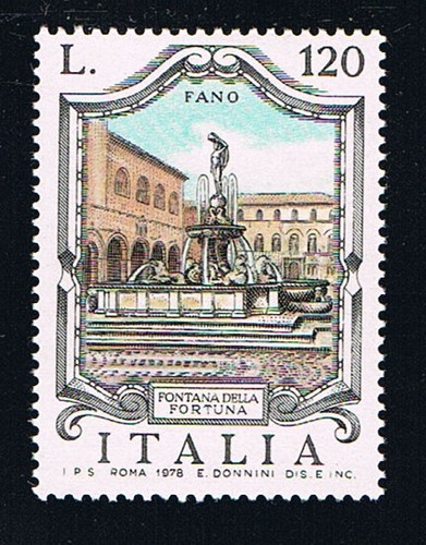 Italia francobollo fontana - 1,