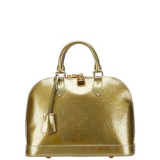 Borsa a mano Louis Vuitton Monogram Vernis Alma PM M91582 Vert pelle verniciata oliva L