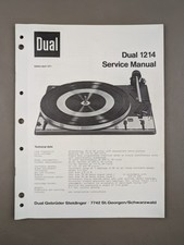 Doppio manuale di servizio giradischi 1214 D-1368