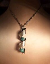 Ottaviani Ciondolo Vintage in Argento 925 con Pietre Verdi Made In ITALY 