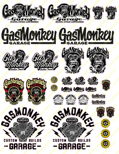 Stickers gas monkey scale - stickers, rc