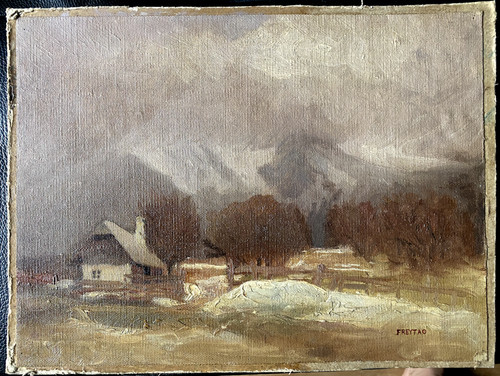 Dipinto olio paesaggio josef - dipinto,