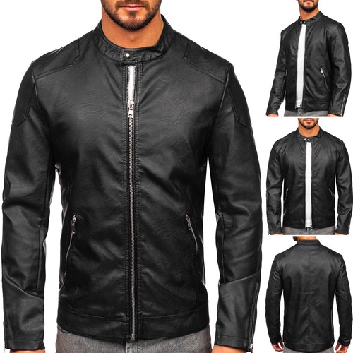 Giacca ecopelle giubbino biker