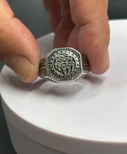 Anello Sigillo Per Uomo in Acciaio Nickel Free misure 9, 10, 11, 12