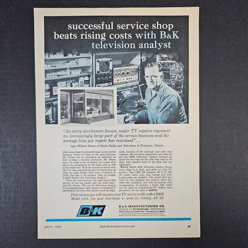 1968 manufacturing - 1968, b&k