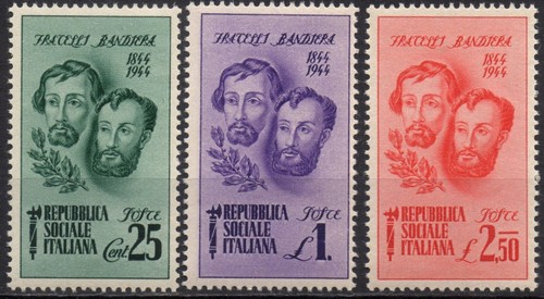 Italia rsi 1944 serie mnh - italia,