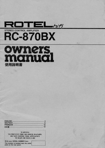 Rotel 870bx amplificatore - rotel,