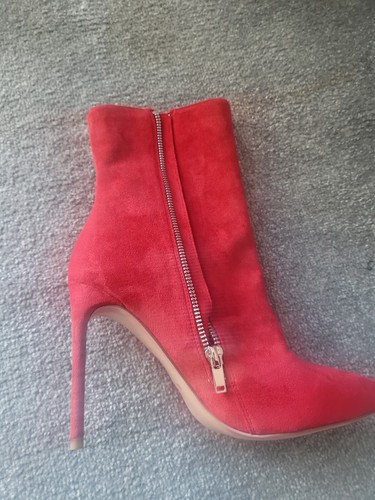 Stivaletti scamosciati rossi - ,