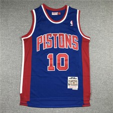 Retrò Maglia da basket Dennis Rodman #10 cucitureTag S-2XL