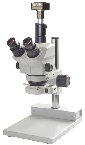 Microscopio trinoculare stereo
