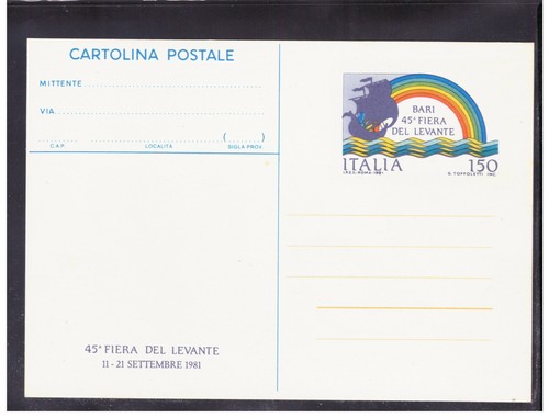 Cartolina postale 150 lire - cartolina,