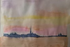 acquerello "Vista Su Venezia"