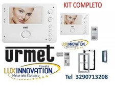 KIT VIDEOCITOFONO MONOFAMILIARE URMET VIVAVOCE MIRO BIANCO 1750/6 A COLORI  