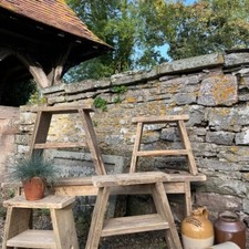 Tavolino sgabello rustico in