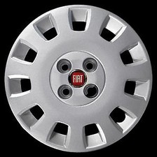 Fiat Punto Active 2008 Kit 4 Copricerchi coppa ruota 14" logo rosso cod. 1264LR