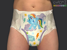 CustomZ MLP My Little Pony Rainbow Dash ABDL pannolino per bambini adulti con supporto in plastica